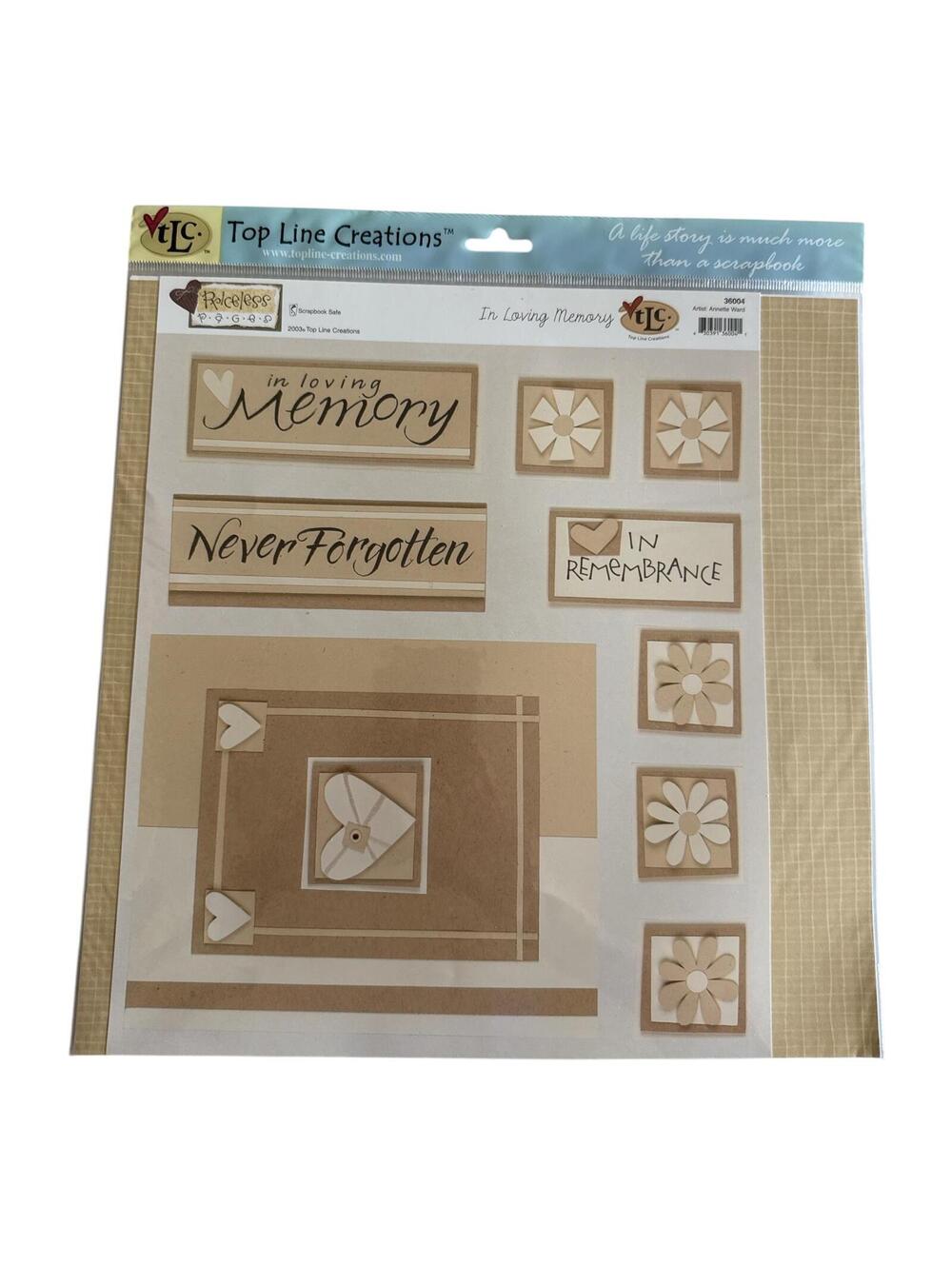 TLC 2003 In Loving Memory Scrapbook Page Kit
